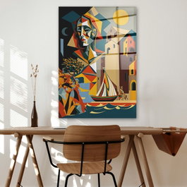 Wallity Cuadro decorativo de cristal templado Multicolor 50 x 70 cm